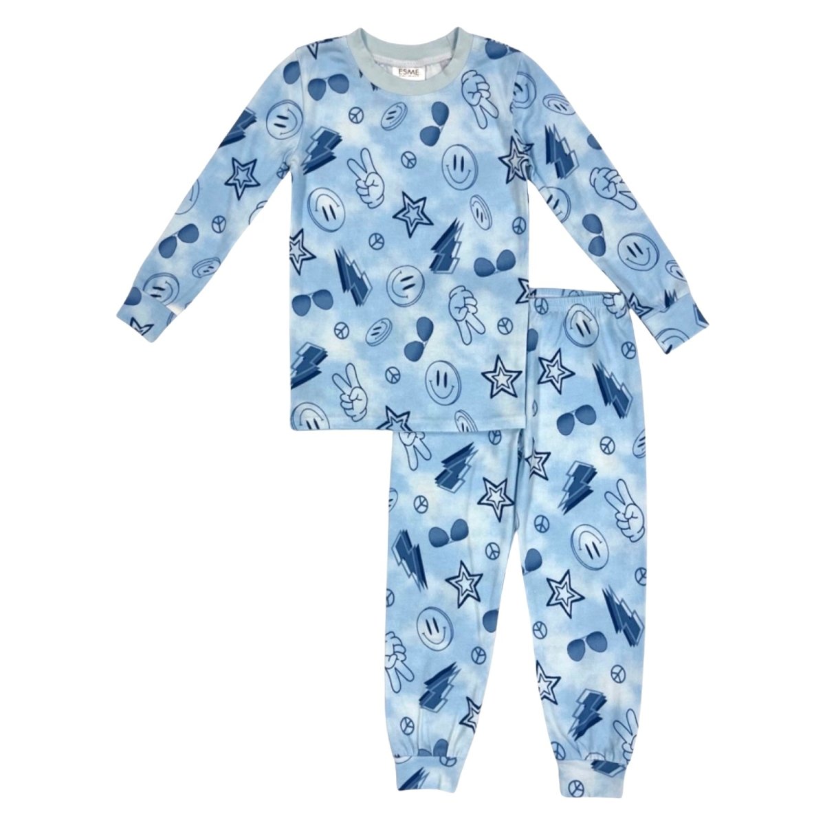 STUD SMILEY FACE LONG SLEEVE PJS - ESME