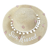 SUN KISSED POM POM STRAW HAT - HATS