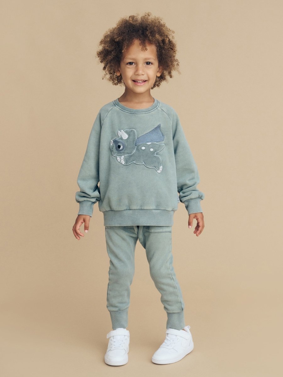 SUPER DINO SWEATSHIRT (PREORDER) - HUXBABY