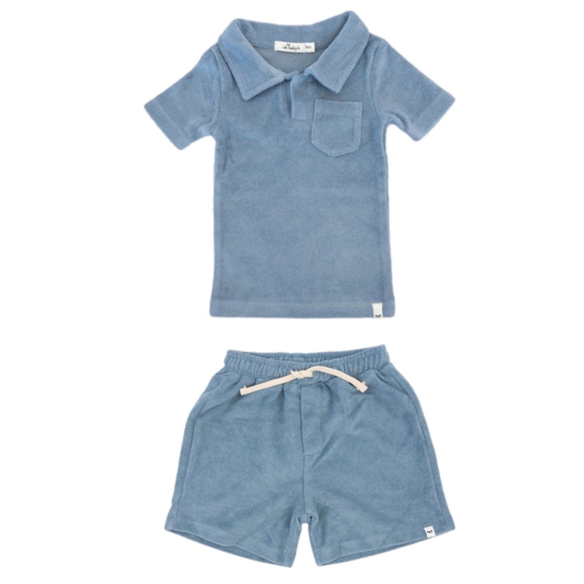 TERRY POLO AND SHORTS SET (PREORDER) - OH BABY!