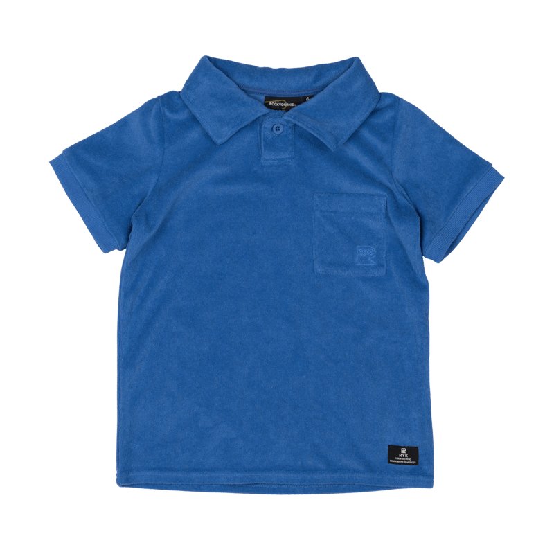 TERRY TOWEL POLO TSHIRT (PREORDER) - ROCK YOUR BABY
