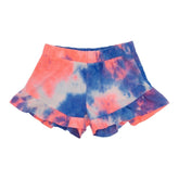 TIE DYE RUFFLE SHORTS - SHORTS