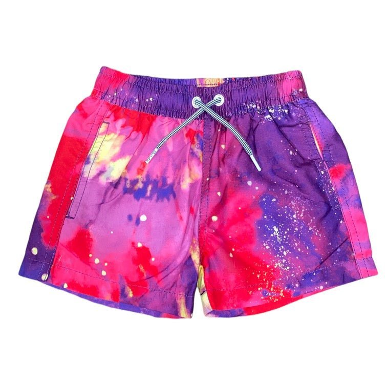 TIE DYE SWIRL SWIM TRUNKS - SWIM TRUNKS