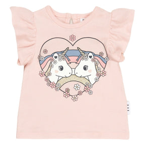 UNICORN HEART FRILL TSHIRT (PREORDER) - HUXBABY