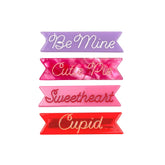 VALENTINE HAIR CLIP PACK OF 4 - CLIPS