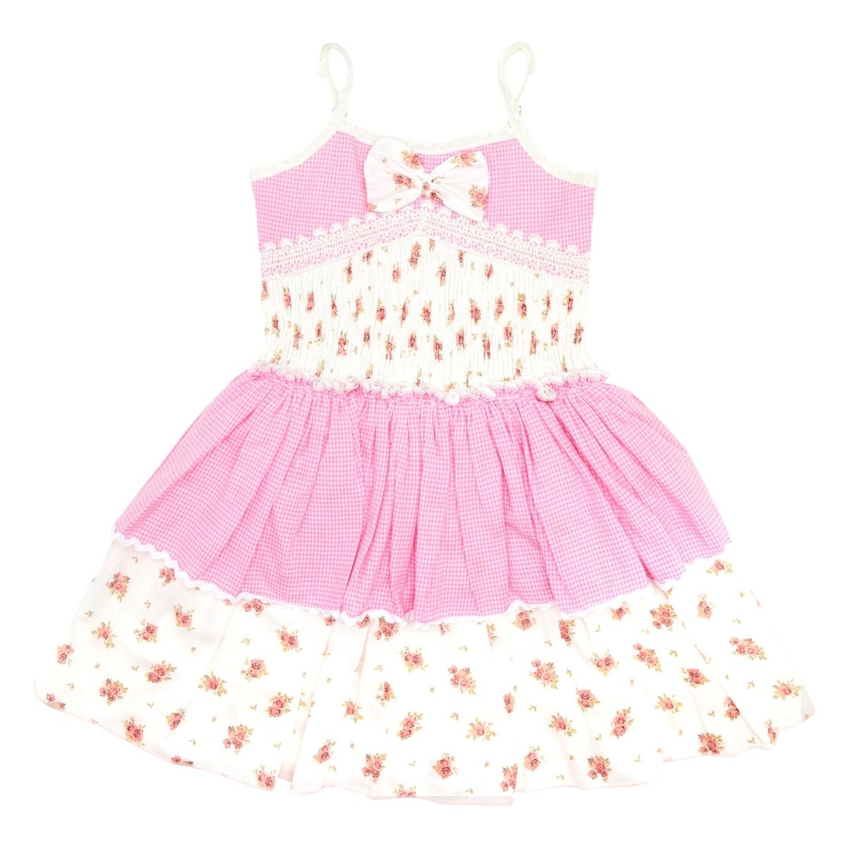 VINTAGE FLORAL SMOCKED DRESS - OOH! LA, LA! COUTURE