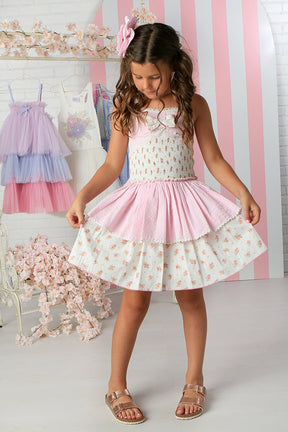 VINTAGE FLORAL SMOCKED DRESS (PREORDER) - OOH! LA, LA! COUTURE