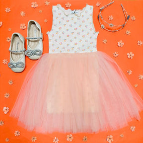 VINTAGE FLOWERS TUTU DRESS - DRESSES