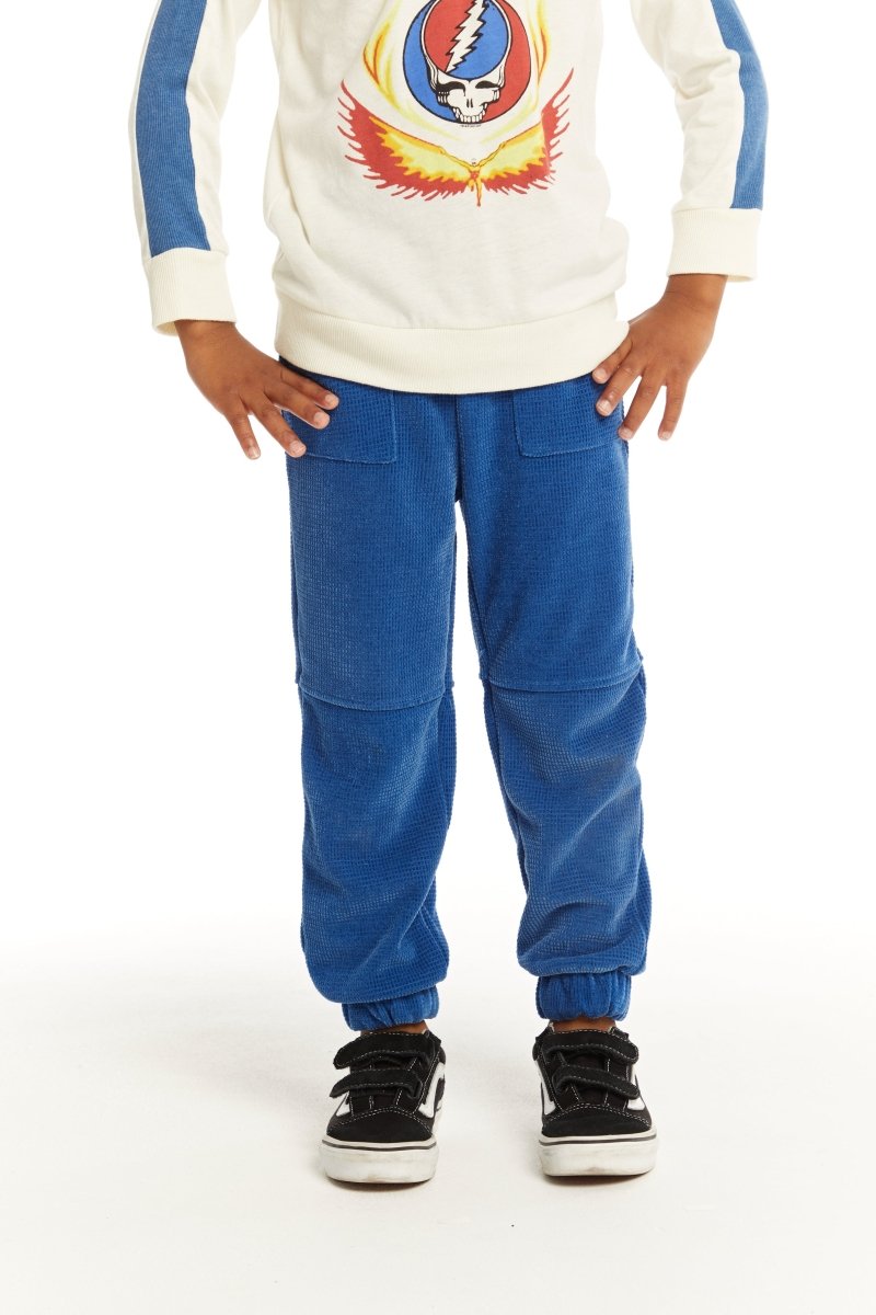WAFFLE SIDE ZIP SWEATPANTS (PREORDER) - CHASER KIDS