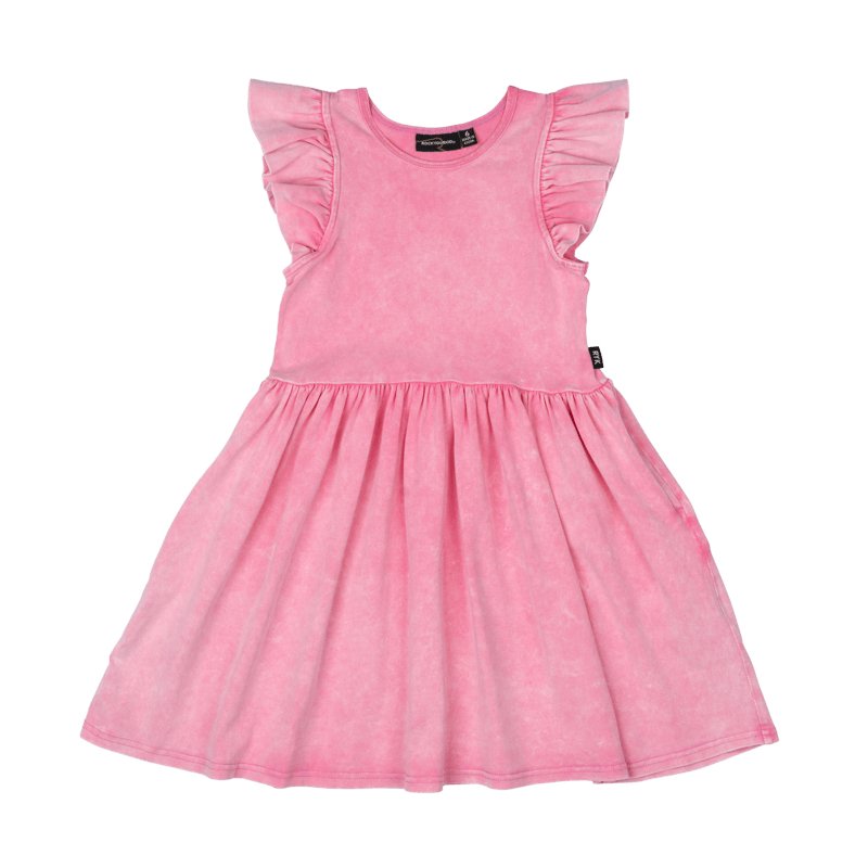 WASHED RUFFLE DRESS (PREORDER) - ROCK YOUR BABY