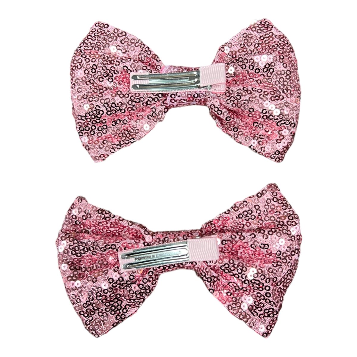 XL SEQUIN BOWS SET OF 2 - CLIPS