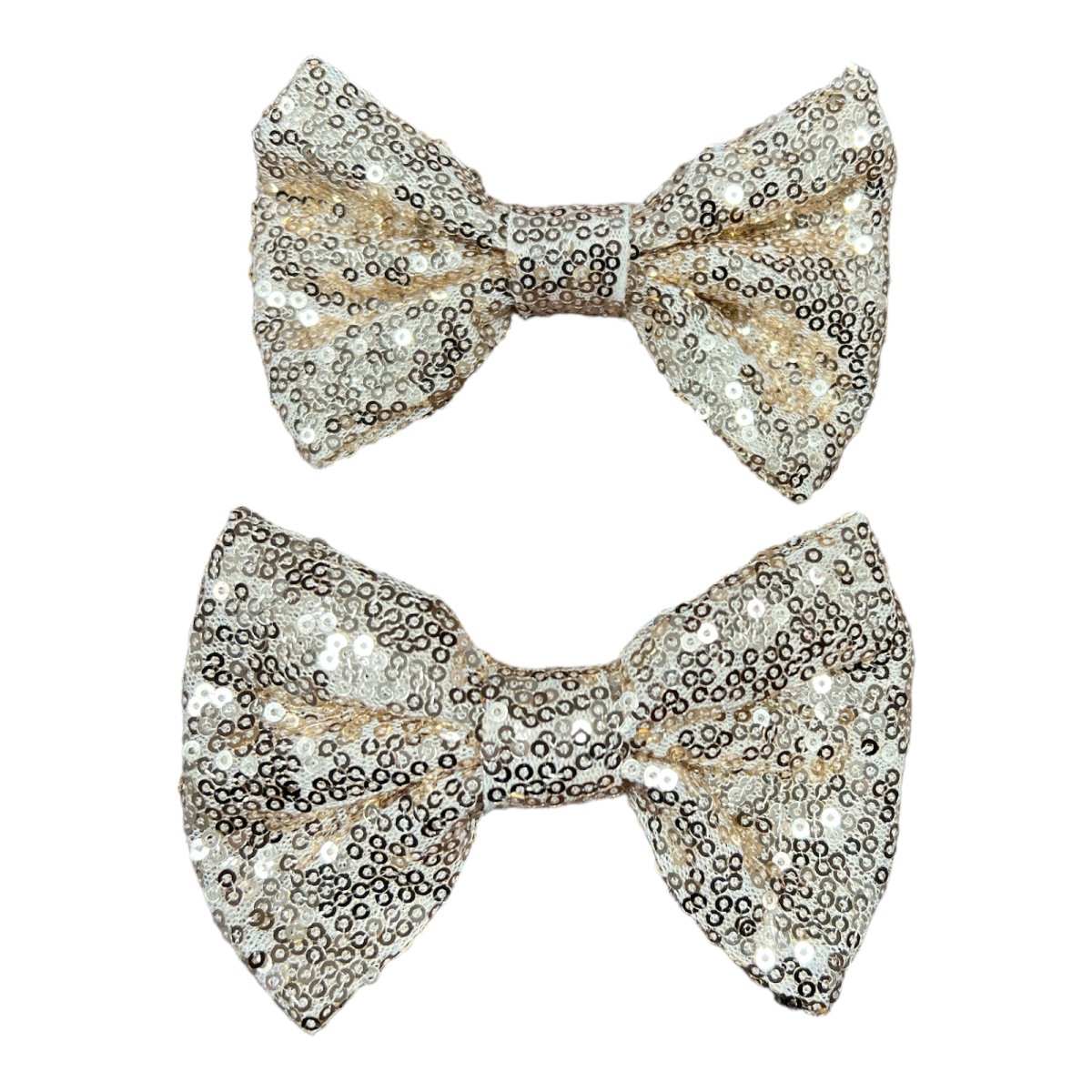 XL SEQUIN BOWS SET OF 2 - CLIPS